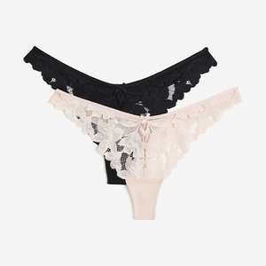 Culottes sexy taille basse en maille transparente écologique pour femmes, motif uni, avec étiquetage personnalisé et design sans couture – Vente en gros - Product Image 6