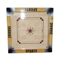 Jeu de Carrom Classique en Bois Massif Premium 26x26 Pouces, Surface Polie, Cadre Robuste, Écologique, Thème Religieux, Idéal pour les Fêtes