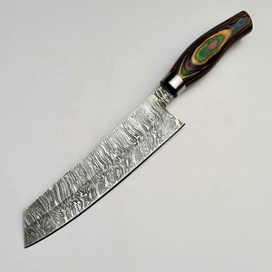 Couteau de chef forgé à la main sur mesure en acier Damas, couteau de cuisine professionnel, couteau de cuisson de luxe avec manche en bois ambidextre, OEM - Product Image 6