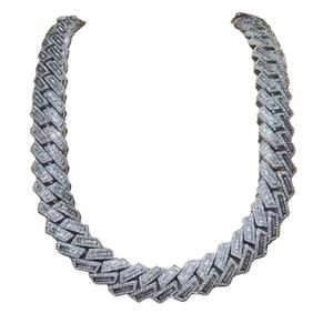 Haute qualité luxueux 925 chaîne en argent Sterling glacé Moissanite diamant lien cubain élégant Hip Hop bijoux de corps pour cadeau de fête - Product Image 1