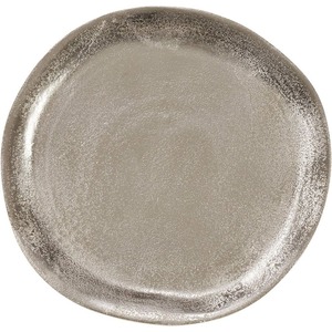 Plato base de metal plateado al por mayor, elegante plato decorativo de acero inoxidable para banquetes de boda y decoración de mesas de hotel - Product Image 2