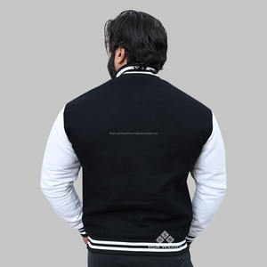 เสื้อแจ็กเก็ตเบสบอลหนังผู้ชายปักลายกำมะหยี่ผ้าขนสัตว์เสื้อแจ็กเก็ตทีมตัวแทนออกแบบได้ตามต้องการ - Product Image 6