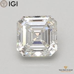 F Color VS2 Clarity CVD Lab Grown <b>Diamond</b> 1.00 CARAT Asscher Cut with IGI Certificate Ideal for Dream <b>Ring</b> - Product Image 1