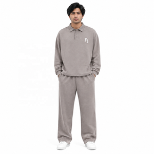Sudadera con capucha extragrande para hombre, de felpa francesa, tipo polo, con logo bordado, informal, de manga larga, tipo jersey, para venta al por mayor - Product Image 1