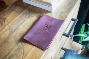 Porte-menu élégant et luxueux en cuir véritable, anti-odeur, pour restaurant, café, hôtel, design rechargeable, LMC-0077 - Product Image 4