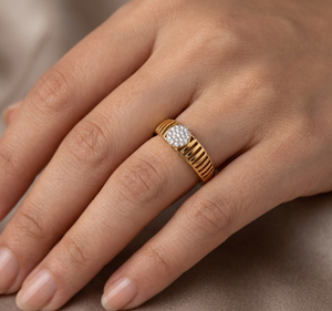 Luxury Lab Grown Diamond <b>Ring</b> Gold East-West Bezel <b>Set</b> Oval Cut Engagement <b>Rings</b> for <b>Women</b> Jewelry - Product Image 2