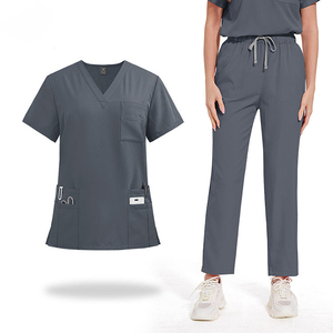Uniformes médicos de moda para hombre, batas quirúrgicas de elastano/poliéster con detección de agujas - Product Image 2