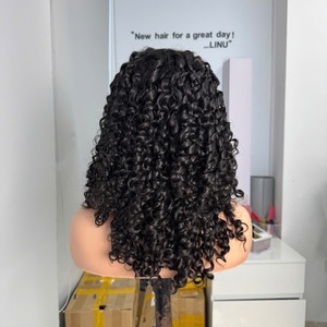Wig Vietnamese Pixie Curly Hair Natural Color Transparent HD Lace Base With Virgin Hair Top Quality Wholesale Price - Product Image 1