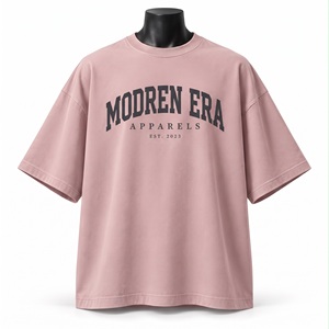 Camiseta gráfica extragrande de algodón grueso color granate oscuro, fabricación al por mayor de ropa urbana de marca personalizada OEM. - Product Image 5