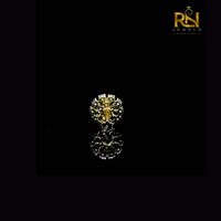 Sovereign Piercing de nez Mandala ajouré avec diamant de laboratoire rond, en or massif 9K 14K 18K, Bijoux fins