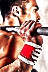 Vente en gros de bracelets de gymnastique avec logo personnalisé Support de poignet Crossfit pour la dynamophilie Poignets élastiques de qualité compétition avec crochet et boucle - Product Image 4