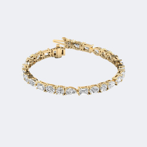 9.20CTW Mixed-Cut Prong-<b>Set</b> Diamond Line Bracelet - Product Image 1