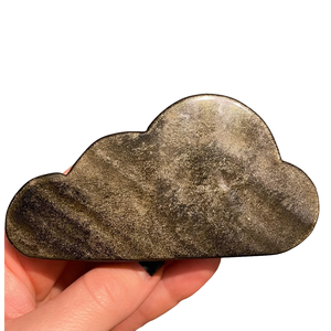 Pierre précieuse en obsidienne dorée sculptée en forme de nuage, cristal de nuage, décoration d'intérieur, grossiste en cristaux sculptés en forme de nuage - Product Image 4