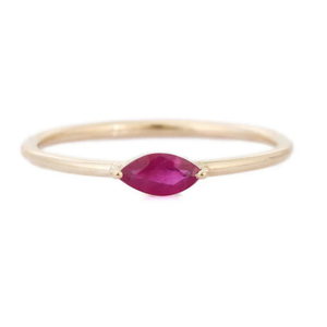14K Yellow Gold Ruby Statement <b>Ring</b>-Natural Stone <b>Resizable</b> - Product Image 1