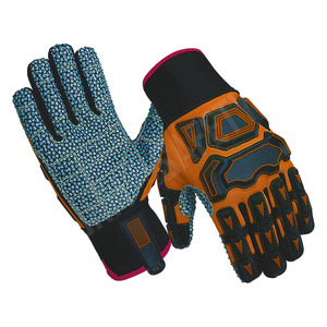 ถุงมือหนังสังเคราะห์นิรภัย ป้องกันแรงกระแทก ทนความร้อน สำหรับงานช่าง อุตสาหกรรม น้ำมัน แก๊ส กันลื่น ถุงมือช่าง - Product Image 3