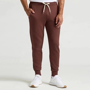 Pantalon de jogging formel en toile pour homme avec poches, taille mi-haute élastique, en polyester et coton, coupe large - Product Image 1