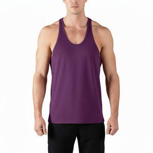 <b>Mens</b> <b>Stringer</b> Gym Singlet Sleeveless Tank Top Muscle Fit Workout <b>Vest</b> Breathable Quick Dry Bodybuilding Training Shirt Fitness - Product Image 1