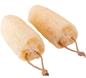 Dried Loofah Bath <b>Brush</b> <b>Long</b> <b>Handle</b> Natural Body Scrubber Oval Shape Simple Design For Adults Opp Bag Packaging - Product Image 3