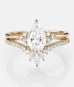 18K Gold Plated 925 Sterling Silver Pear Cut Bridal Moissanite Engagement Wedding <b>Ring</b> <b>Dainty</b> Jewelry for Women - Product Image 2