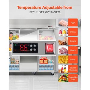 Attrezzatura di Refrigerazione per Cucine Commerciali, Frigorifero Verticale a Tre Porte in Acciaio Inox da 183 cm di Larghezza e 149 Litri - Product Image 3