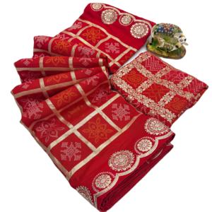 Nouveau lancement de sari de mariage formel pour femmes en soie Ghadchola pure, riche pallu, lourd - Product Image 1