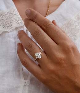 High End Luxury Platinum 950 Lab Grown Diamond Engagement Ring Designer Oval Cut Shared Prong Manufacturer Boutique SupplyDirect - Product Image 3