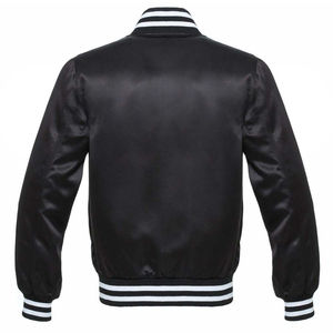 Chaqueta Deportiva Personalizada para Equipo, Blanca y Negra, Estilo Béisbol, Chaqueta Bomber de Invierno para Hombre, Transpirable, con Relieve, Personalizada de Alta Calidad - Product Image 2