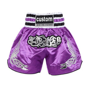 Shorts de Muay Thai décontractés pour hommes, personnalisés, 100% polyester, taille haute avec design brodé - Product Image 3