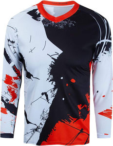 Jersey de Carreras Personalizado de Manga Corta para Motocross, Ropa Deportiva de Talla Grande - Product Image 1