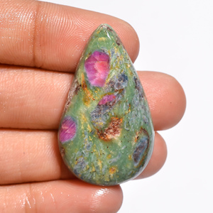 Wholesale Polished Natural Crystal <b>Ruby</b> Fuchsite Stones Loose Gemstones Home Decor Love Theme Craft Figurine Cabochon Third - Product Image 2