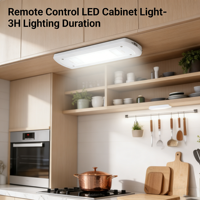 Lumière LED pour armoire à télécommande, émission de couleur RVB, minuterie, capteur de mouvement, alimentée par batterie, 100 lumens, éclairage de 3 heures, placard