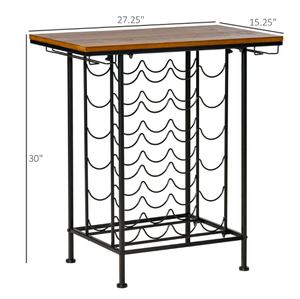 Wine Bottle Organizer with Glass Stemware Holder Metal Wine <b>Rack</b> for Kitchen Dining Bar Counter Space-Saving Tabletop - Product Image 3