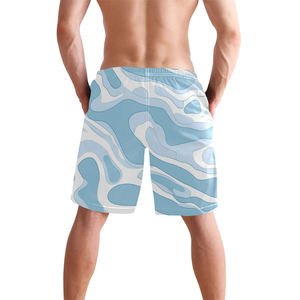 Shorts de bain pour hommes de haute qualité, décontractés, à séchage rapide, respirants, écologiques, imperméables, en tissu 100% polyester, taille élastique - Product Image 2