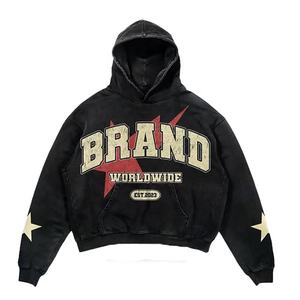 Survêtement pour hommes fabriqué sur mesure, style évasé, délavé à l'acide, avec impression sérigraphiée, pantalon de survêtement et ensemble de jogging - Product Image 2