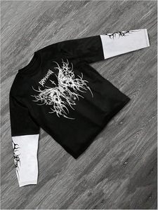 Camiseta gótica para hombre, manga larga, cuello redondo, con estampado gráfico - Product Image 2