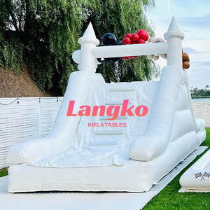 Thương mại màu trắng màu be Inflatable có thể tháo rời bóng Pit cho con bên tổ chức sự kiện nhảy <span class=keywords><strong>bouncy</strong></span> lâu đài Inflatable trượt nước cho thuê - Product Image 3