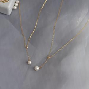 Collar de Perlas de Agua Dulce de Plata S925 con Cadena Ajustable para Clavícula, Perla Redonda de 8mm, Diseño de Alta Gama con Estilo Ins - Product Image 3