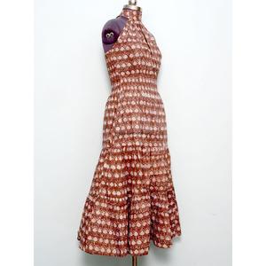 Vestido Maxi de Algodón con Estampado Floral Bohemio Hecho a Mano para Mujer, Vestido Casual de Verano, Midi sin Mangas, Personalizable, Vestido Suave para Boda o Novia - Product Image 4