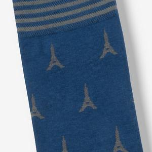 Calcetines Unisex SPLENDID APPAREL, Diseño de Torre Eiffel Azul, Tejido de Algodón/Fibra de Bambú, Transpirables, para Uso Diario, Estilo Primavera - Product Image 5