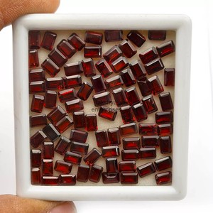 Granate Rojo Natural, Corte Esmeralda, 5mm 7mm, Forma Octogonal Facetada, Gema Suelta para Joyería, Venta al Por Mayor, Granate Calibrado - Product Image 5