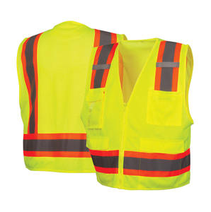 Gilet de sécurité confortable et respirant avec bandes réfléchissantes haute visibilité pour les travailleurs de chantier en extérieur – Gilet pour hommes - Product Image 1
