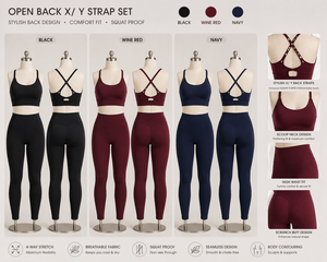 Women's Burgundy Leggings Set Sports <b>Bra</b> Yoga Workout Activewear Fitness Clothing Custom Private Label OEM ODM - Product Image 6