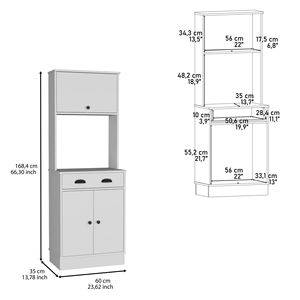 Apex cucina dispensa con cassetto due armadi a microonde Stand armadi da cucina funzionale - Product Image 5