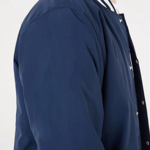 Veste universitaire pour hommes 2026, vente en gros personnalisée, veste bomber unie 100% polyester - Product Image 5