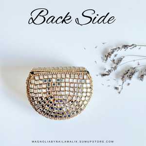 Handcrafted Traditional Metal Clutch Bag Die Cutting Printing Carved Mosaic Jewel Inlay Enamel Plated <b>Gold</b>-Plated Wedding <b>Gift</b> - Product Image 4