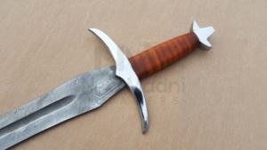 DAMAS FAIT À LA MAIN WRAP CUIR POIGNÉE VIKING ÉPÉE NMT-2544 - Product Image 2