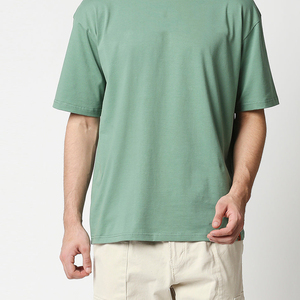 T-shirts décontractés en coton imprimé à manches courtes pour hommes et garçons, style uni, coupe ajustée, respirants, séchage rapide, prix de gros, OEM - Product Image 6