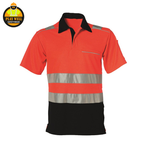 Camiseta Polo de Alta Visibilidad para Trabajo con Tiras Reflectantes, Impermeable, para Carreteras, Camiseta Polo de Alta Visibilidad para Seguridad - Product Image 4
