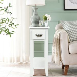 2-Tier Narrow Nightstand End Bedside Sofa <b>Side</b> Table - Product Image 4