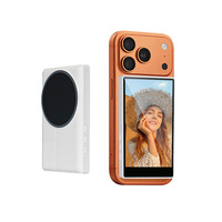 Layar Monitor Selfie Ponsel Magnetik dengan Remote Control & Roda Fokus, Layar Tampilan Kamera Belakang Nirkabel, Mirroring untuk Vlogging